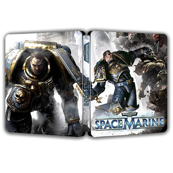 Warhammer 40k Space Marine 1+2 Special Bundle | For PS4/PS5 Steelbook | ONi Fantasy Box