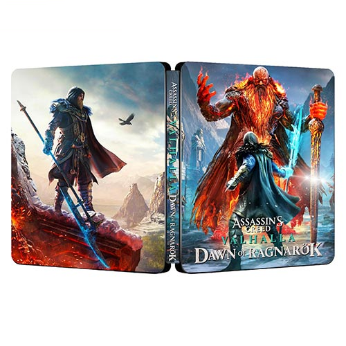 Assassin's Creed Valhalla El amanecer de Ragnarok | Para PS4/PS5 Steelbook | Caja de fantasía ONi