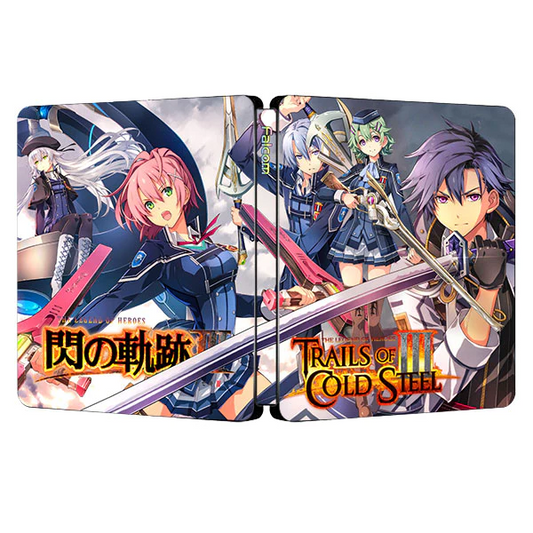 La leyenda de los héroes Trails of Cold Steel III | Para PS4/PS5 Steelbook | Caja de fantasía ONi