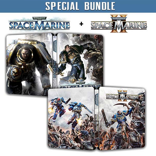 Warhammer 40k Space Marine 1+2 Special Bundle | For PS4/PS5 Steelbook | ONi Fantasy Box