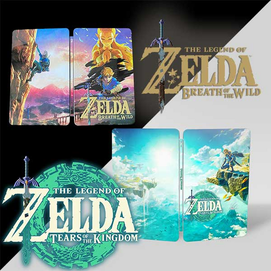 The Legend of Zelda Switch Steelbooks Bundle: Tears of The Kingdom + Breath of The Wild | For PS4/PS5 Steelbook | ONi Fantasy Box