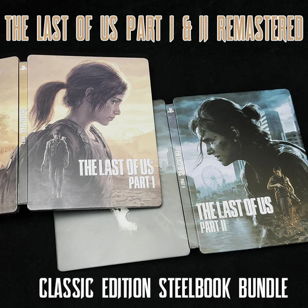 The Last Of Us Part I & II Remastered Classic Edition - Mint Rocket Limited Bundle Edition | For PS4/PS5 Steelbook | ONi Fantasy Box